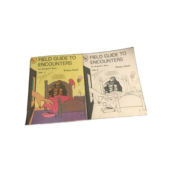 Dungeons & Dragons Judges Guild Field Guide to Encounters Vol 1 & 2 Vintage RPG - Picture 1 of 11